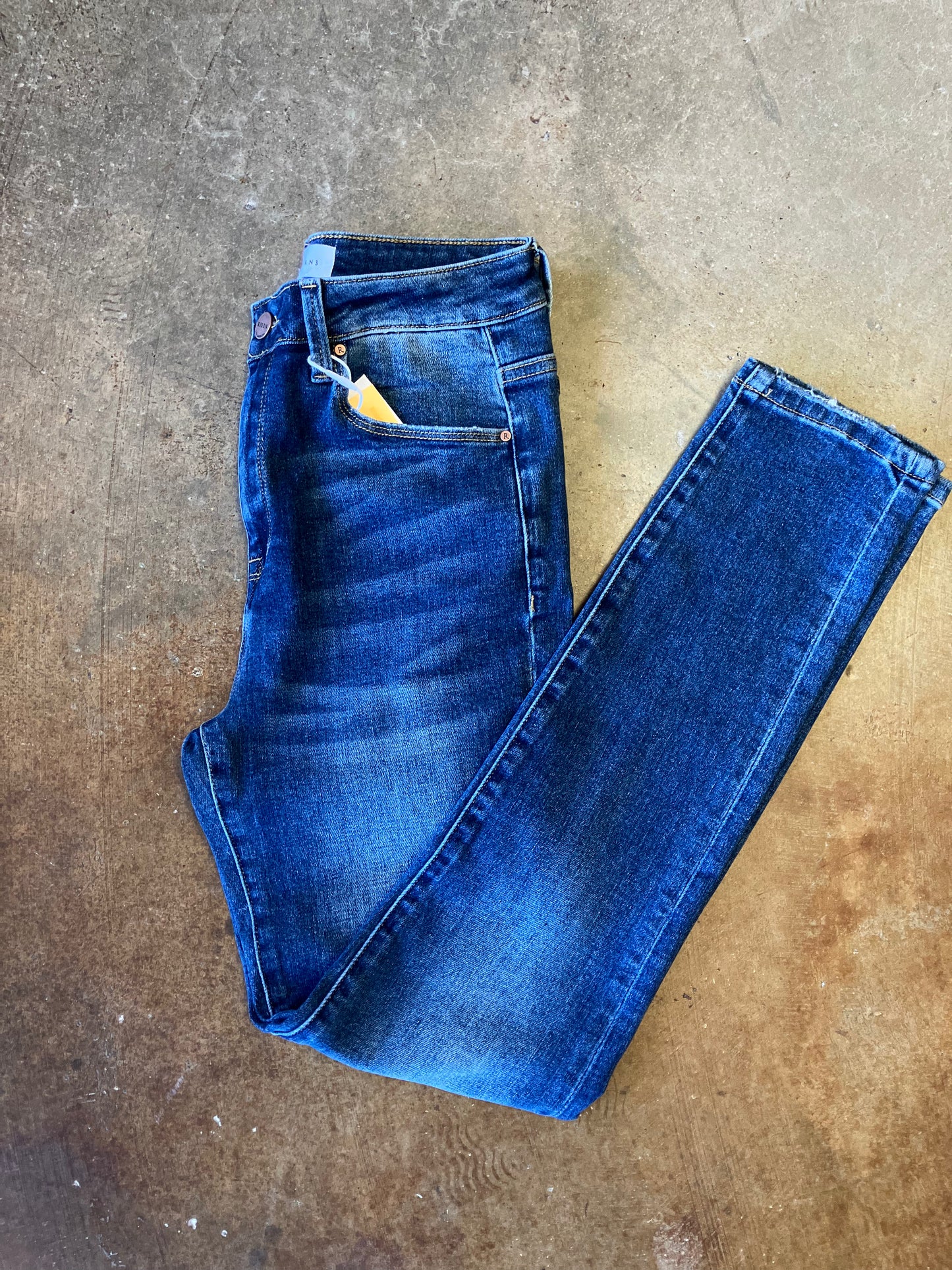 Risen Dark Wash Skinny Jeans