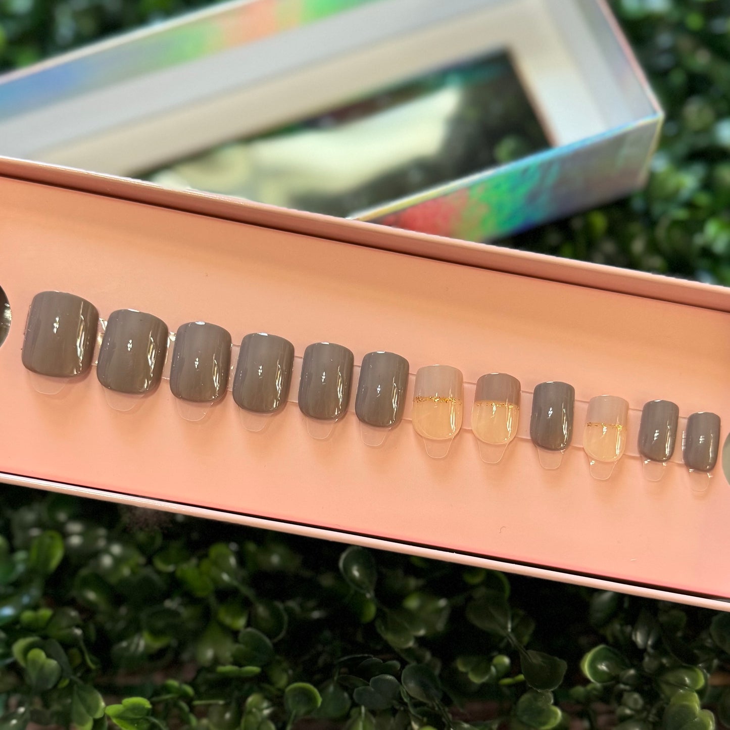 Latte Press on Nails