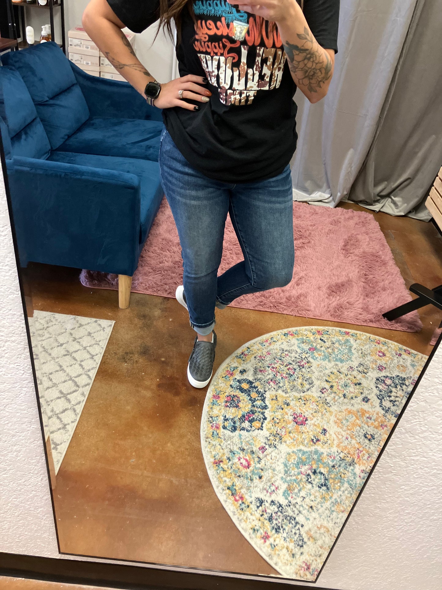 Risen Dark Wash Skinny Jeans