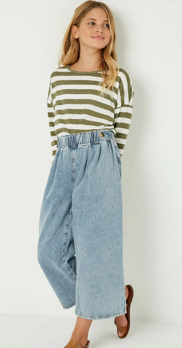 Girls' Cropped Denim