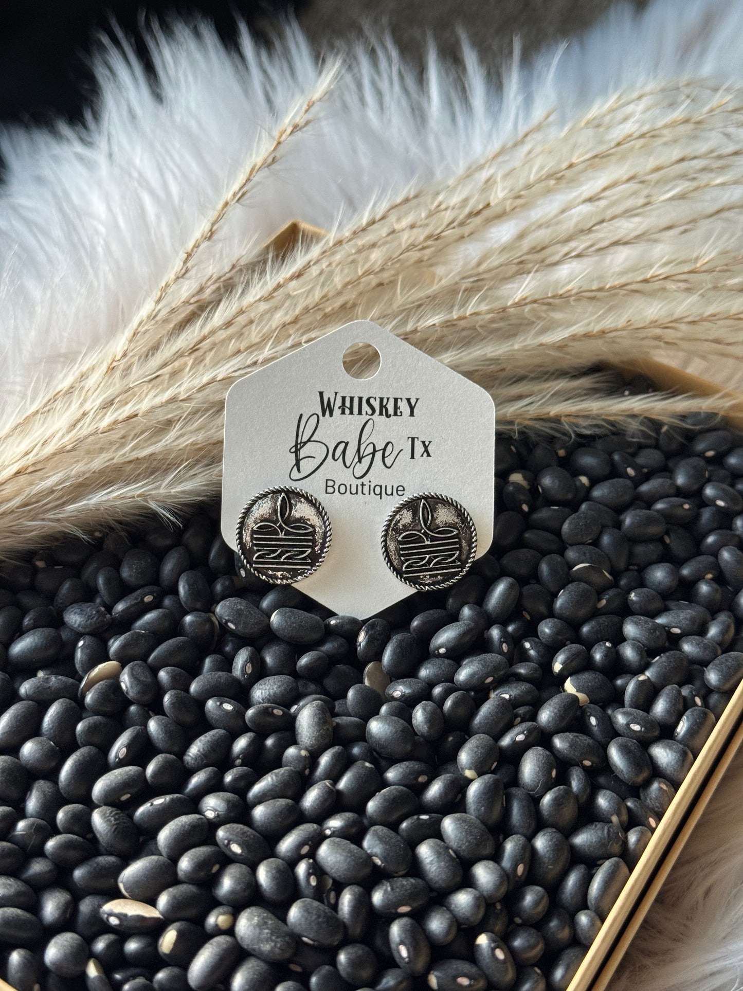 Saddleridge Silvertone Stud Earrings