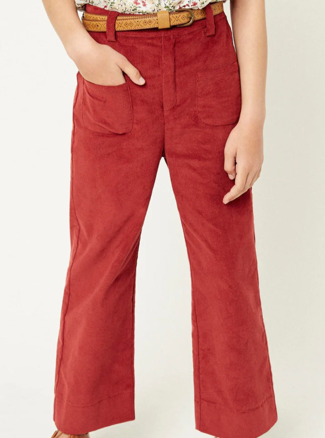 Girls' Corduroy Wide Leg Pants