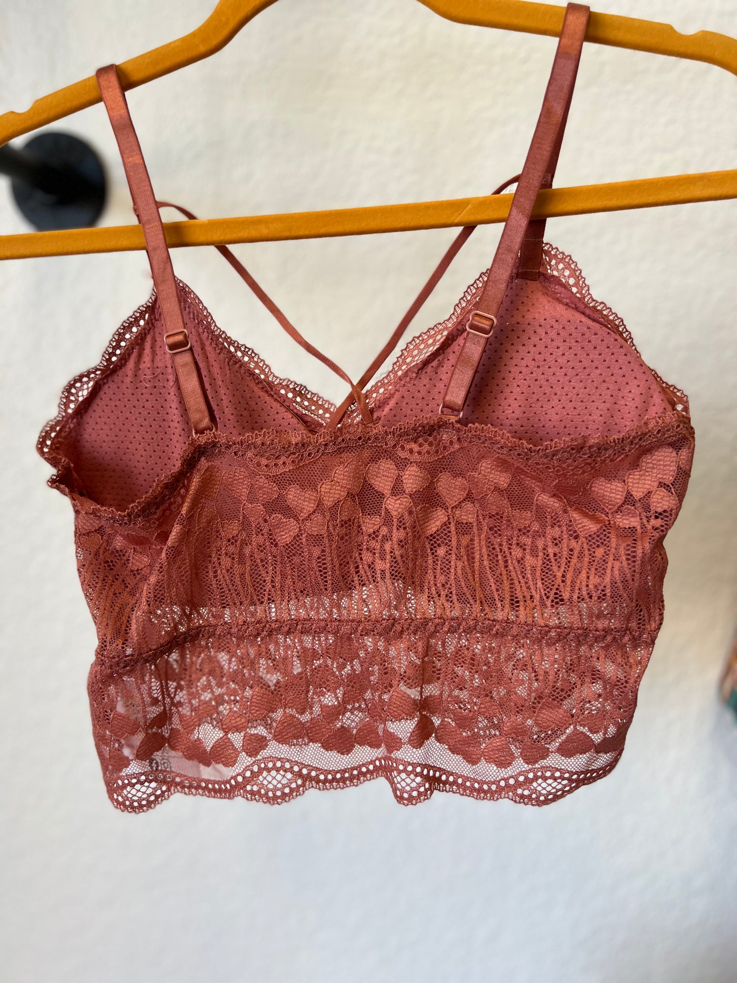 Luna Lace Bralette in Brick