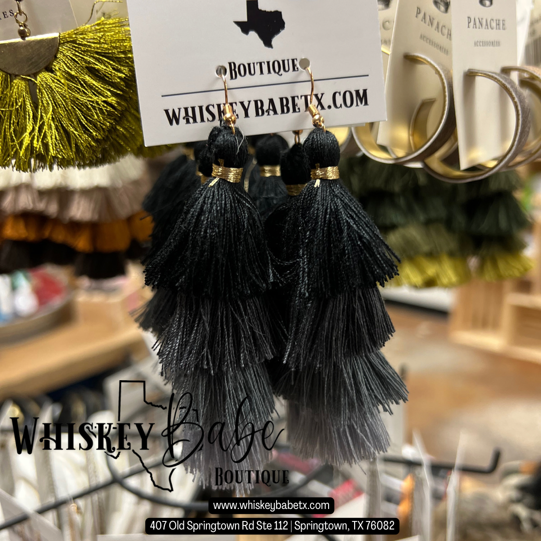 Ombre Tiered Tassel Earrings