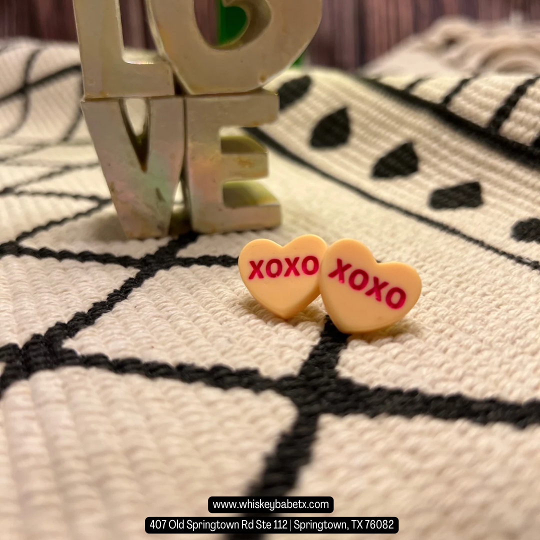 Candy Heart Stud Earrings