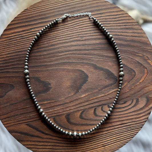 Graduated Sterling Pearl Necklace