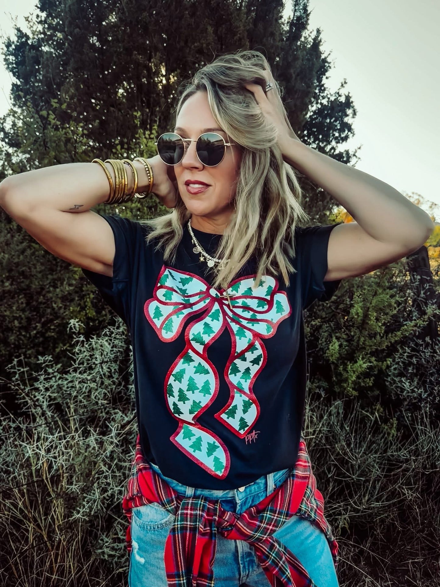 Bow-dacious Glitter Tee