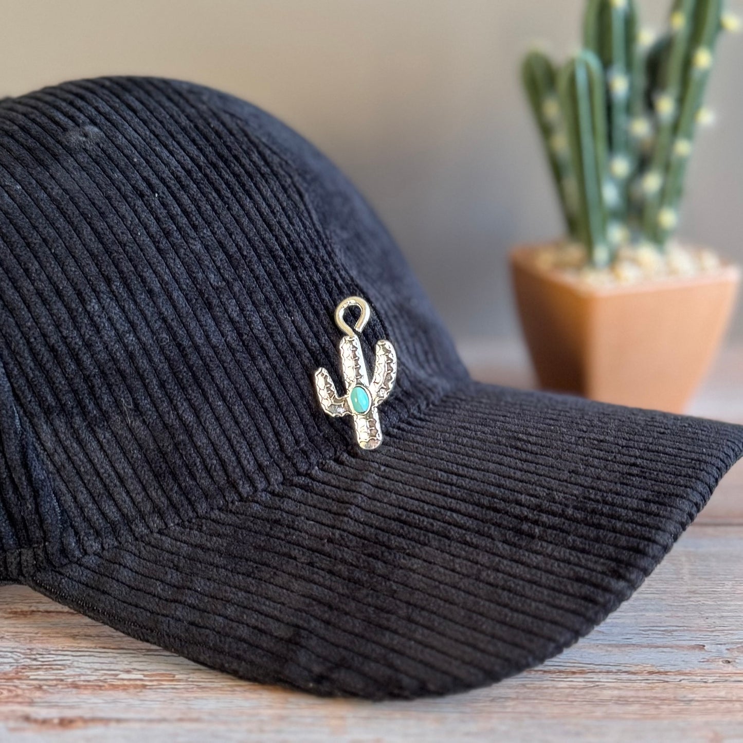 High Plains Cactus Hat Clip Charm