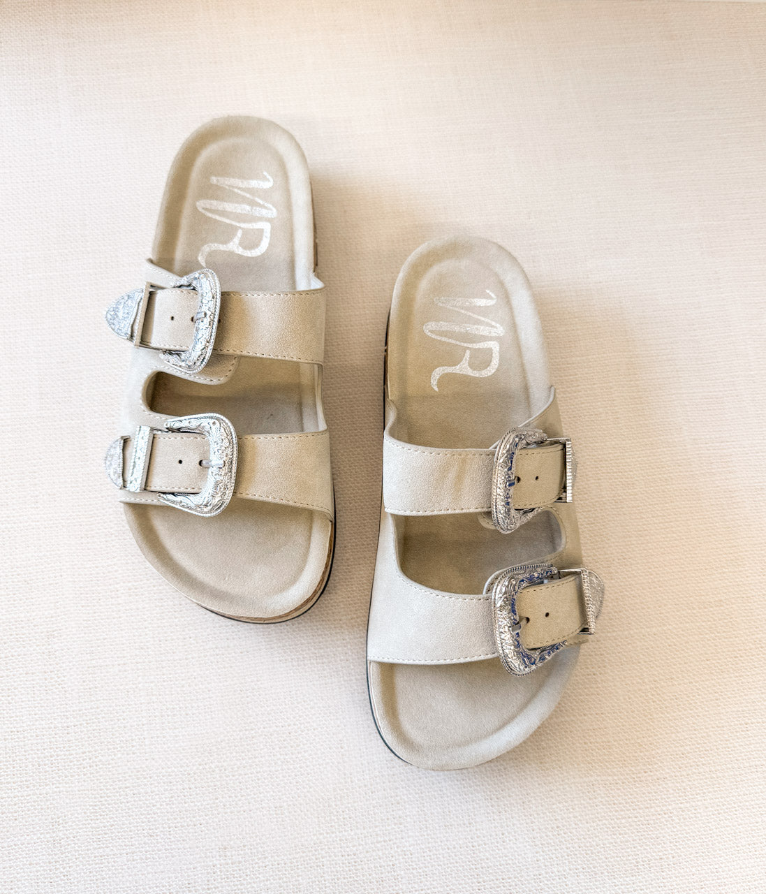 Dusty Trail Slides in Cream
