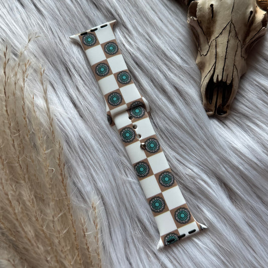 Checkered Concho Smart Watch Band 38/40MM