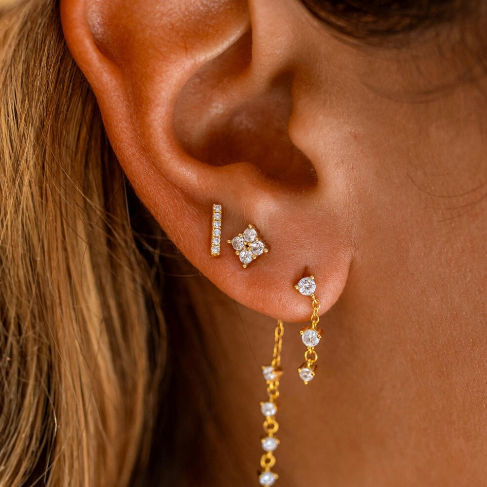 Boca Bar Earrings Gold