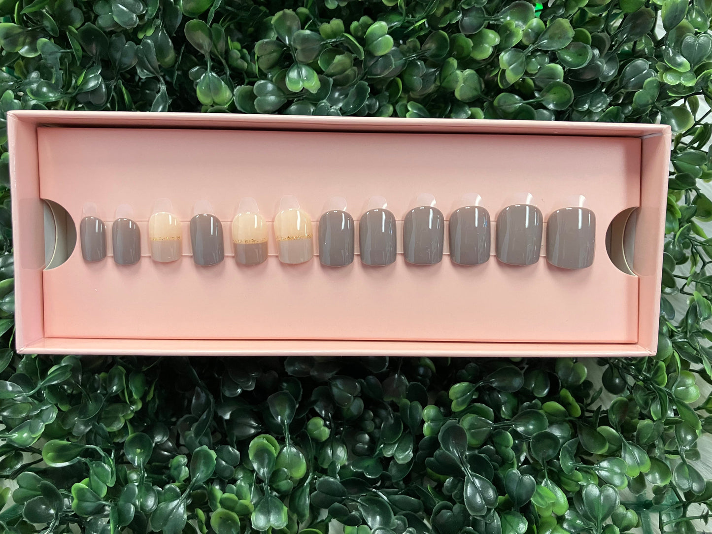 Latte Press on Nails