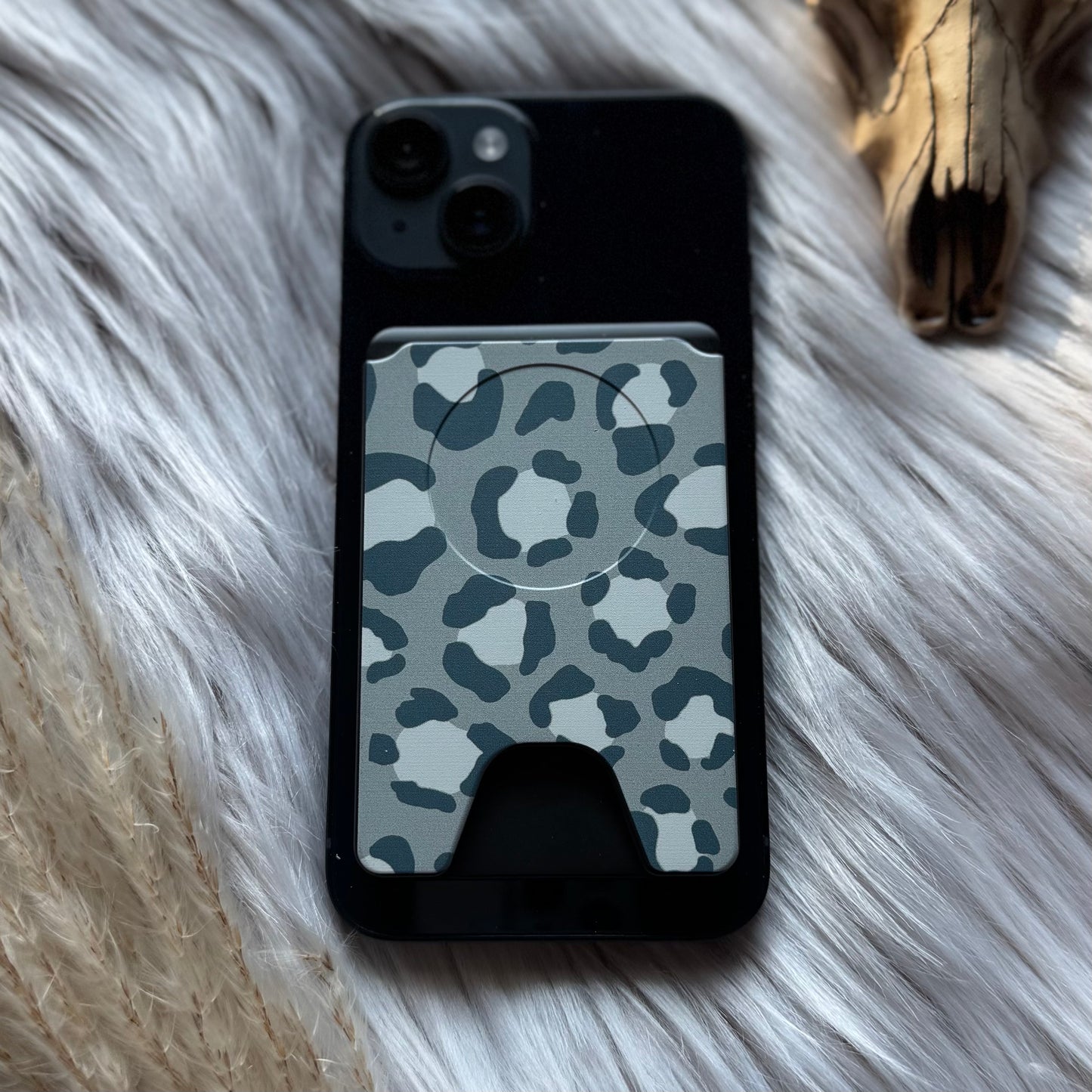 Leopard Mag Safe Phone Wallet