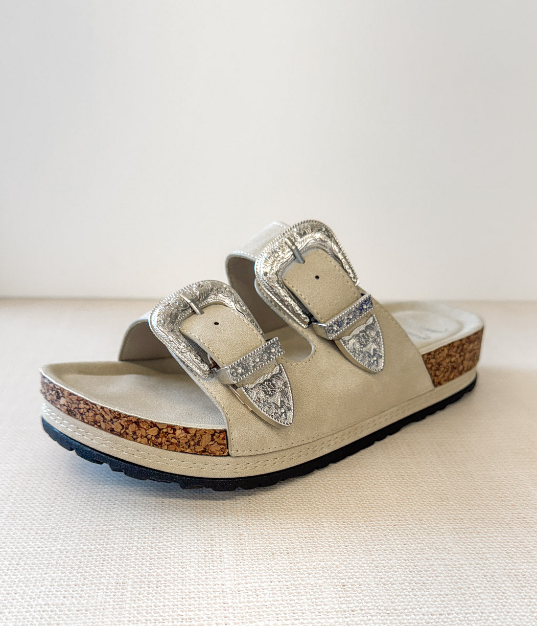 Dusty Trail Slides in Cream