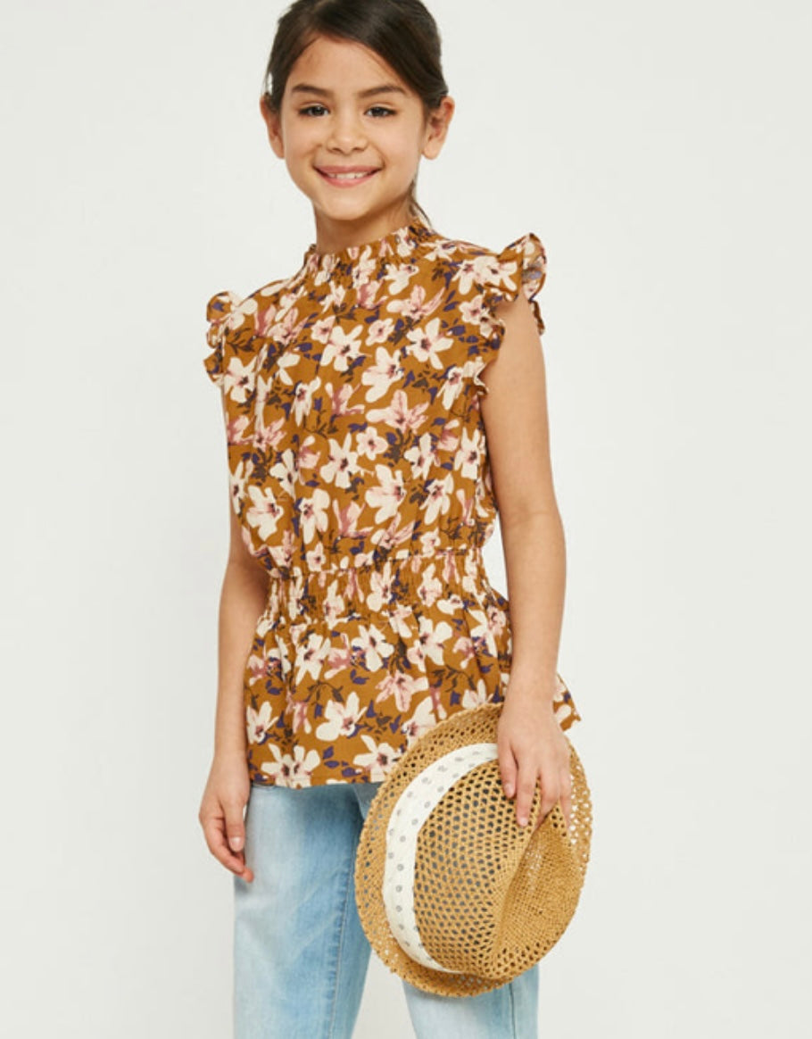 Girls' Floral Top