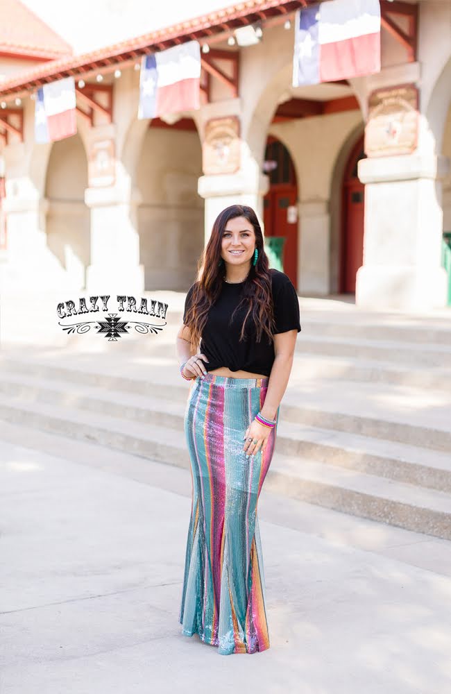 Dolly Shine Skirt Serape Sparkle