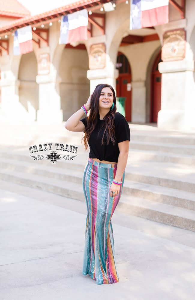 Dolly Shine Skirt Serape Sparkle