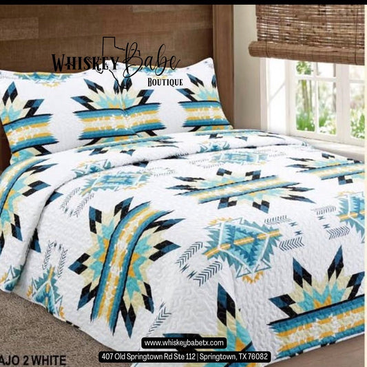 Western Starburst 3 piece Quilt Set
