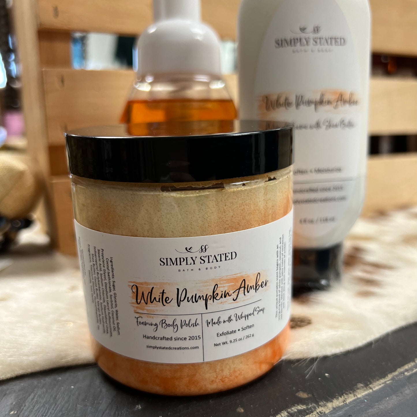 White Pumpkin Amber Fall Body Collection