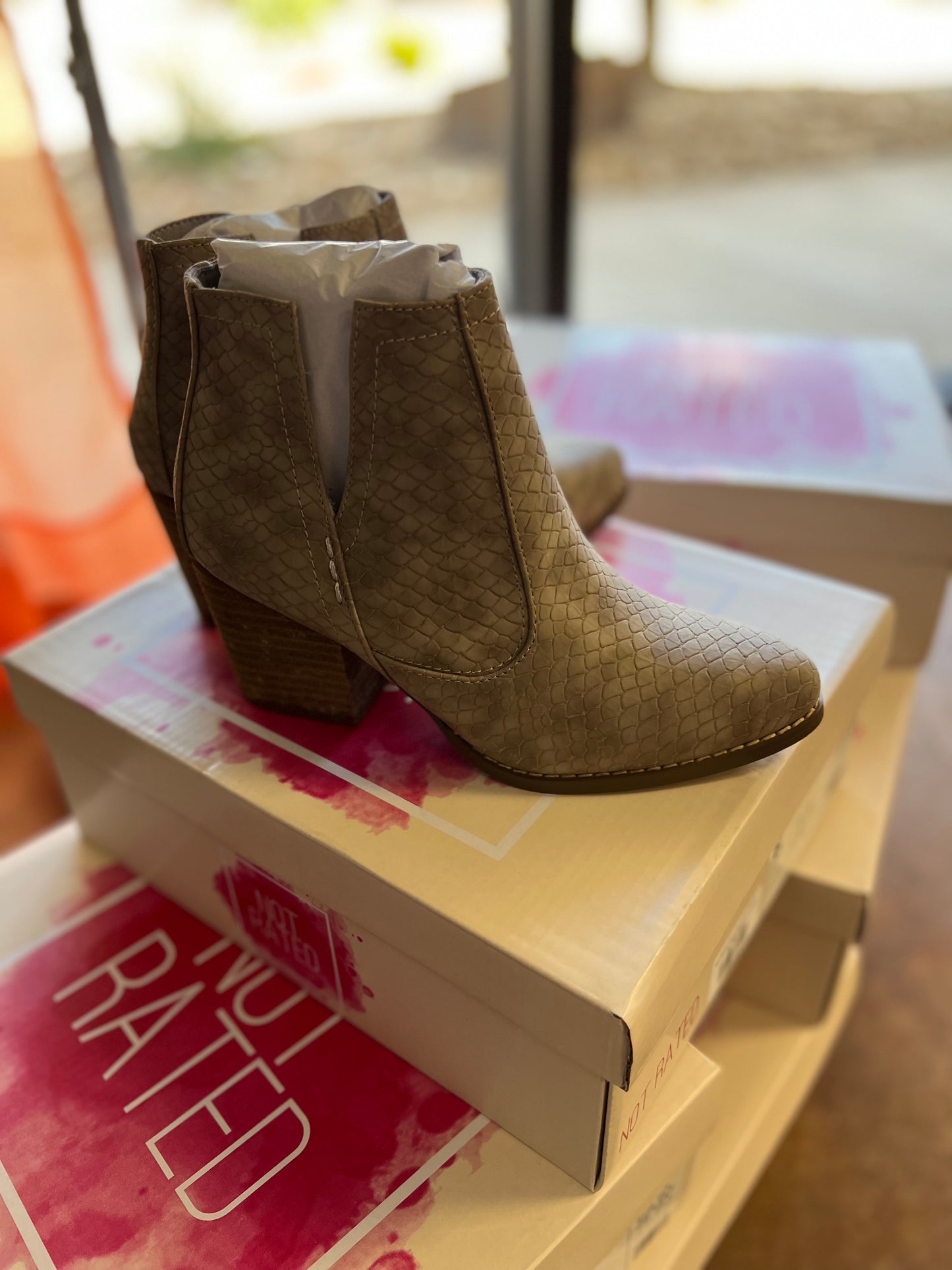 Not Rated Tarim Booties in Taupe