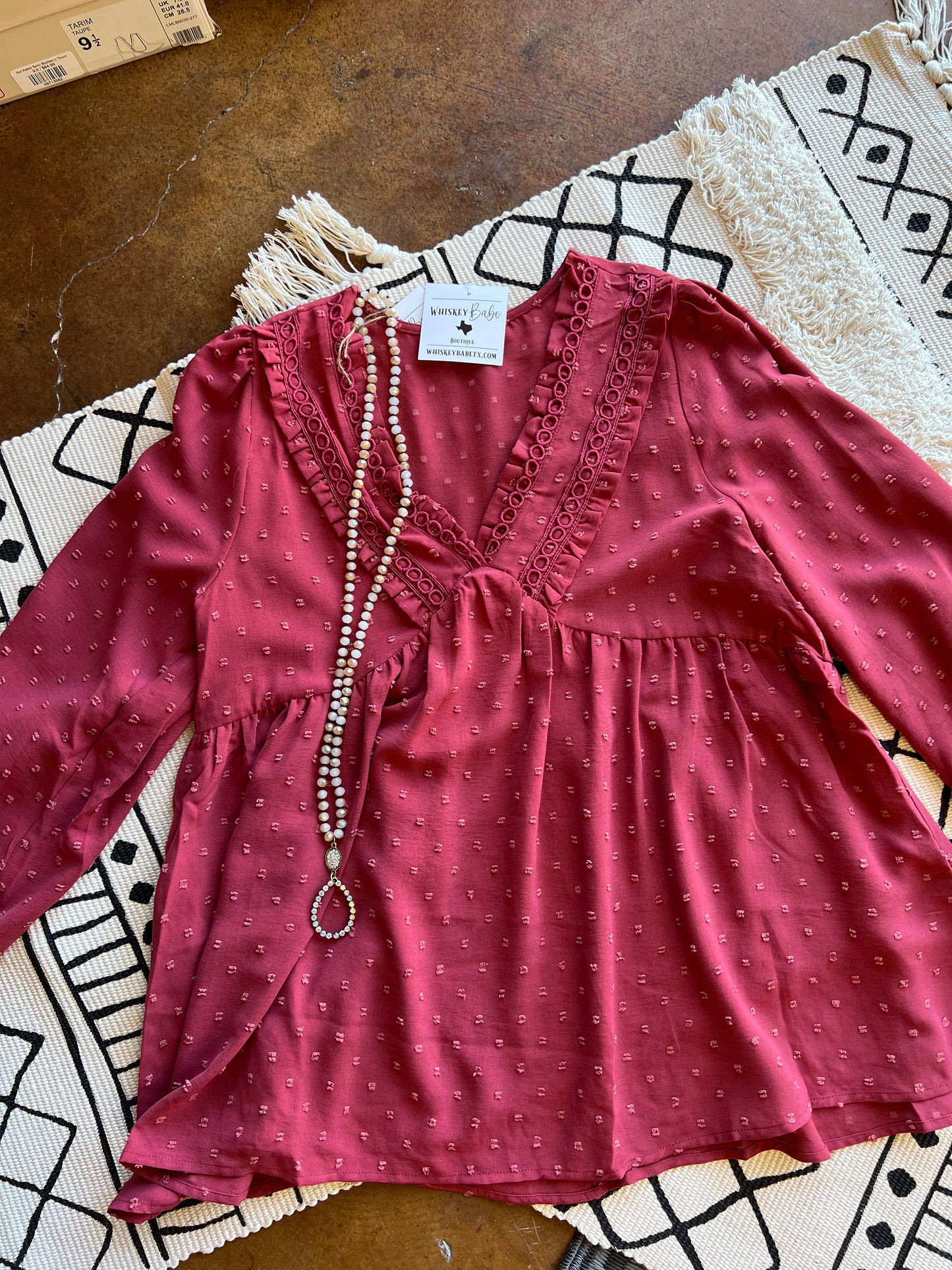The Savannah Burgundy Top *Plus*