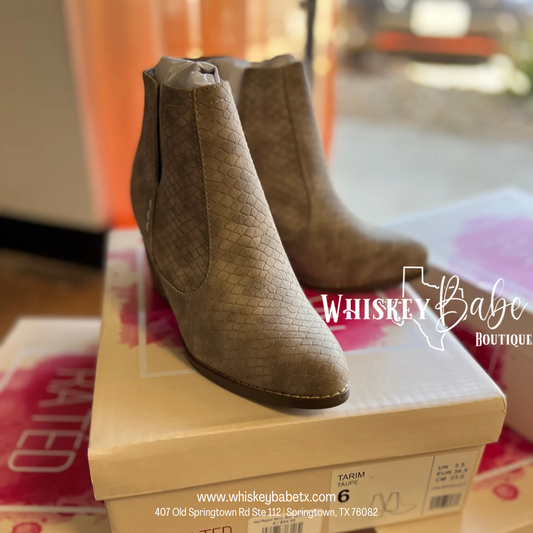 Not Rated Tarim Booties in Taupe
