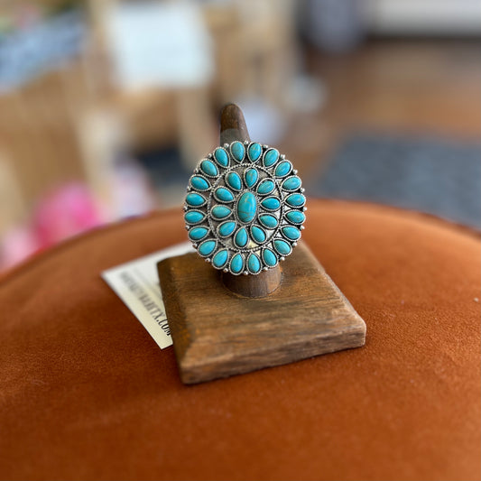 Turquoise Concho Ring