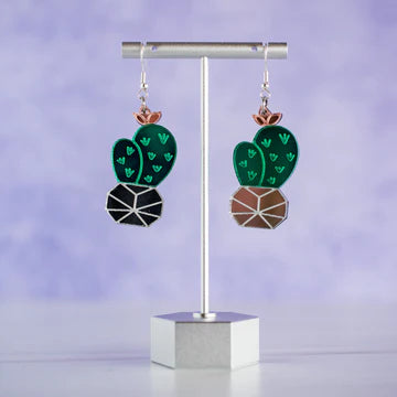 Mirror Cactus Dangles