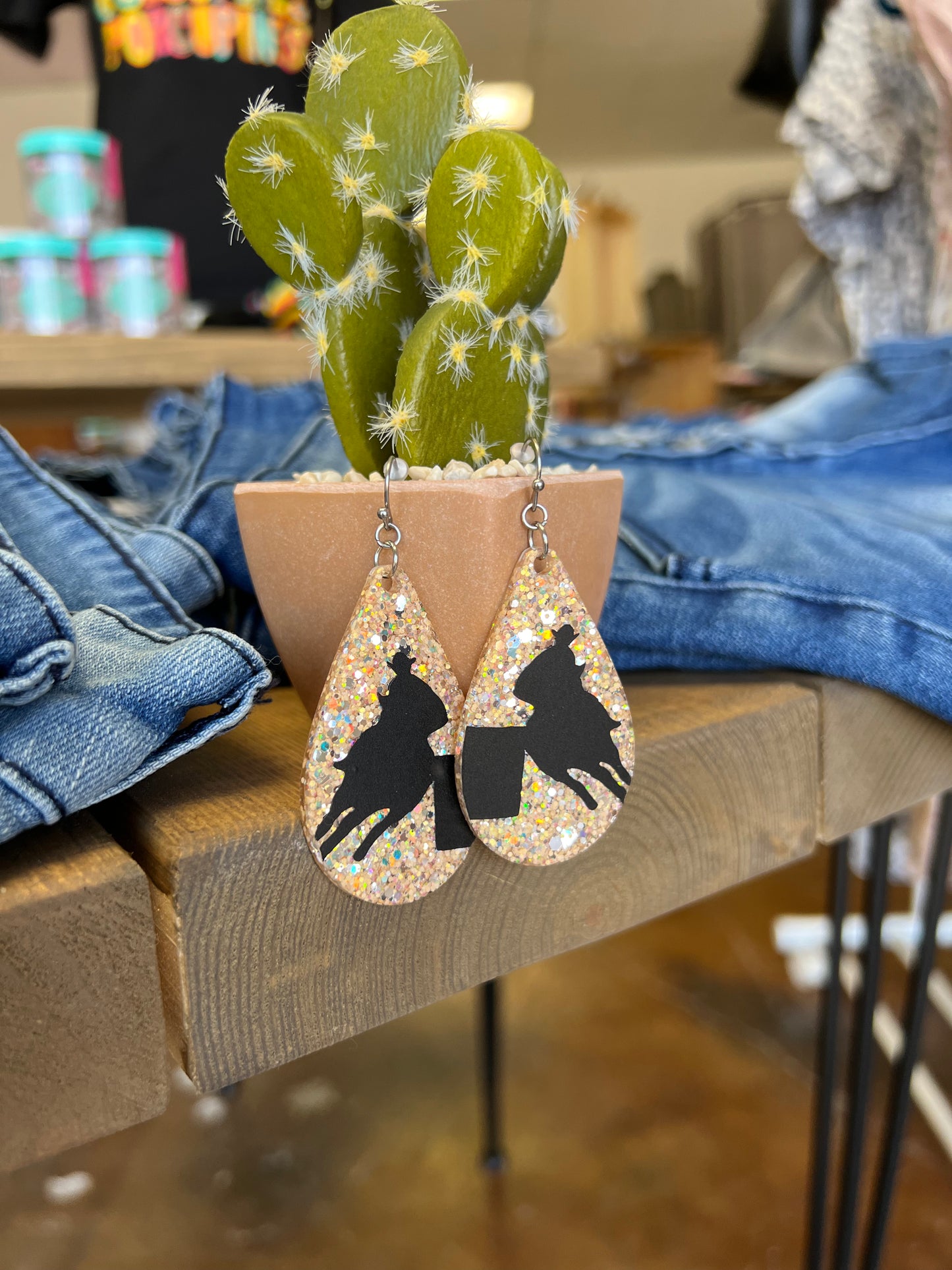 Barrel Racer Dangle Earrings